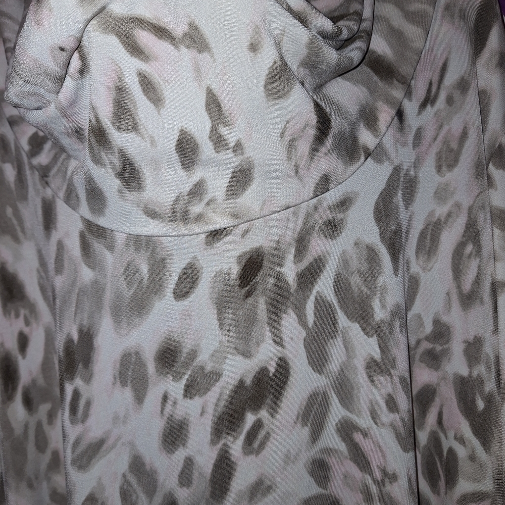 Chico's Animal Print Cowl Neck Long Sleeve Shirt - Picture 6 of 6